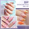 Medium Square Gel Nail Tips:240Pcs Half Matte Soft Clear False