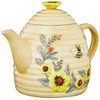 Bee Sweet 32 oz. 3-D Beehive Teapot Ceramic,Multi Colored