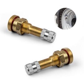 WJUAN Tyre Valve 2, Model V3-20-1, 45 mm, Scooter Tyre Valve, Pure Copper Tyre Valves, Embedded, Suitable for Cars, Trucks, Motorcycles