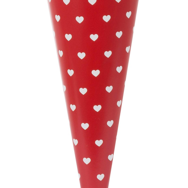 School Cone 35 cm Hearts