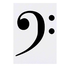 'Bass Clef' Temporary Tattoo - Water Resistant, Skin-Safe, Non-Toxic Transfer (TO00083071)