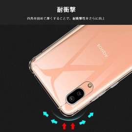 For AQUOS sense3 basic SHV48 Case, Clear For AQUOS Sense3 SH-02M SHV45 sense3 lite SH-RM12 Android One S7 Case, Compatible with TPU, Thin, Transparent, Shockproof, Drop Prevention, Fingerprint,