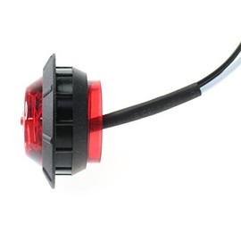 TMH 12 Pcs 1 1/4 Inch Mount Red Lens & Red LED Markers, Side Marker Lights, led Marker Lights, led Side Marker Lights, led Trailer Marker Lights, Trailer Marker Light