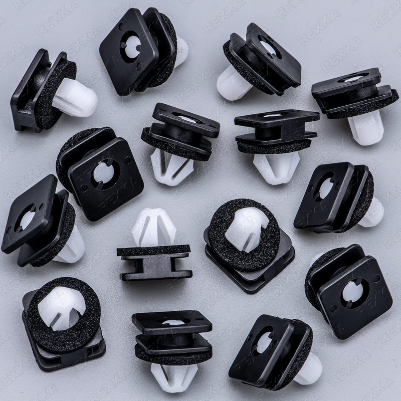 Rexka 15pcs A Pillar Trim Hardware Windshield Moulding Retaining Clips