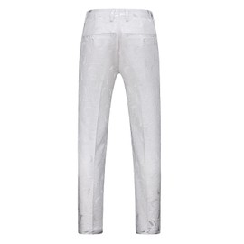 MOGU Floral Dress Pants for Men Waist 31 White