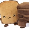 Womens Cute Toast Bread Embroidery Face Hand Warmer Winter USB