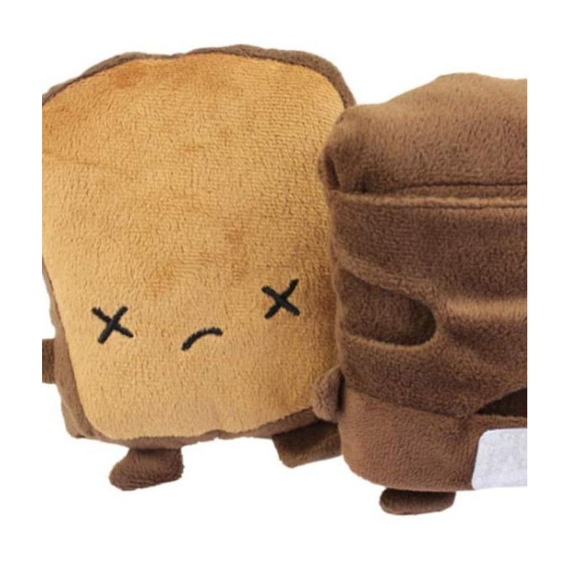 Womens Cute Toast Bread Embroidery Face Hand Warmer Winter USB