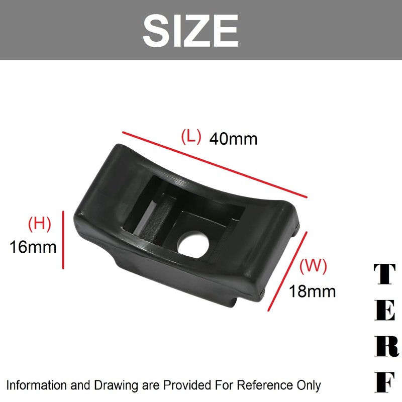 TERF® 20 Pcs Black Screw Mount Cable Tie Bases -