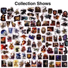 GTOTd Elden Game Stickers (100Pcs) Video Game Gifts Merch Party Supplies Vinyl Water Bottle Luggage Guitar Skateboard Aesthetic Stickers for Teens