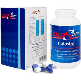 CALOSTART 250 Cápsulas | Hasta 2.1g de Calostro Bovino por Dosis Diaria | 3 cápsulas al día | Colostrum Bovino 100% Natural | Colostrum Supplement Libre de conservantes, Gluten y Azúcar