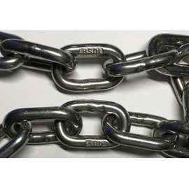 US Stainless 5/16" (8mm) AISI 316 Anchor Chain with 3/8" (10mm) Shackles (5/16" (8mm) x 15')