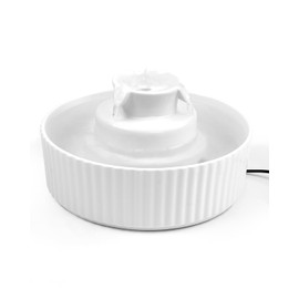 waatoos Ceramic Cat Water Fountain, 2.1L/71oz Cupcake Pet Water Fountain for Cats and Dogs, Ultra-Quiet Pump Pet Fountain with Replacement Filter and Foam (White)