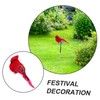 FUNOMOCYA Vibrant Red Birds Christmas Decor Artificial Bird Figurines Home