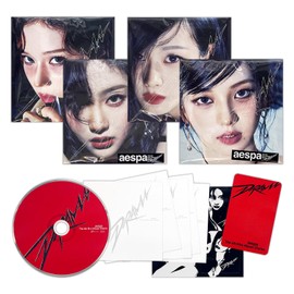 aespa - 4th Mini Album [Drama] (Scene Ver. - Random Ver.) Poster Cover + CD-R + Poster + Postcard + Sticker + 2 Pin Button Badges + 4 Extra Photocards