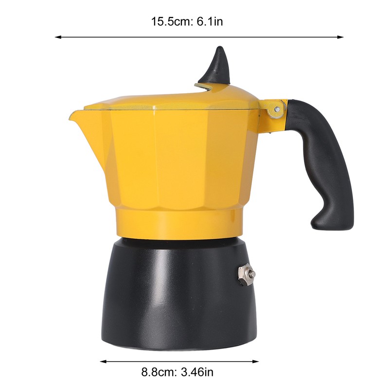2 Cup 100ML Moka Coffee Pot Single Valve Aluminum Coffee