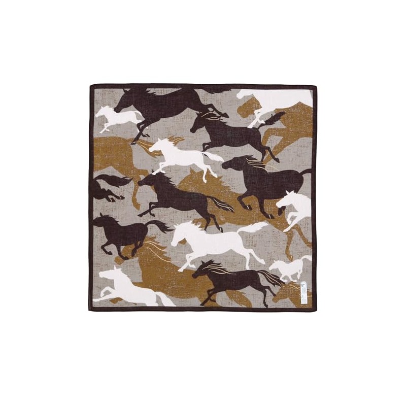 Yamamoto Hitoto Shoten Shofu Handkerchief, Horse Cha, 1540-A, Made in
