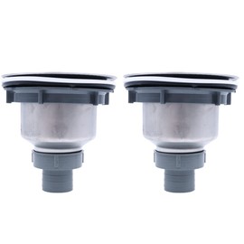 Set of 2 NUZAMAS Stainless Steel Kitchen Sink Strainer Mesh Sink Drainer Kitchen Sink Drain Filter Basket Food Catcher Anti-Clogging Rust Free SUS304