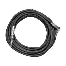 Seismic Audio SAGC20R-Black Black 20-Feet Right Angle to Straight Guitar Cable