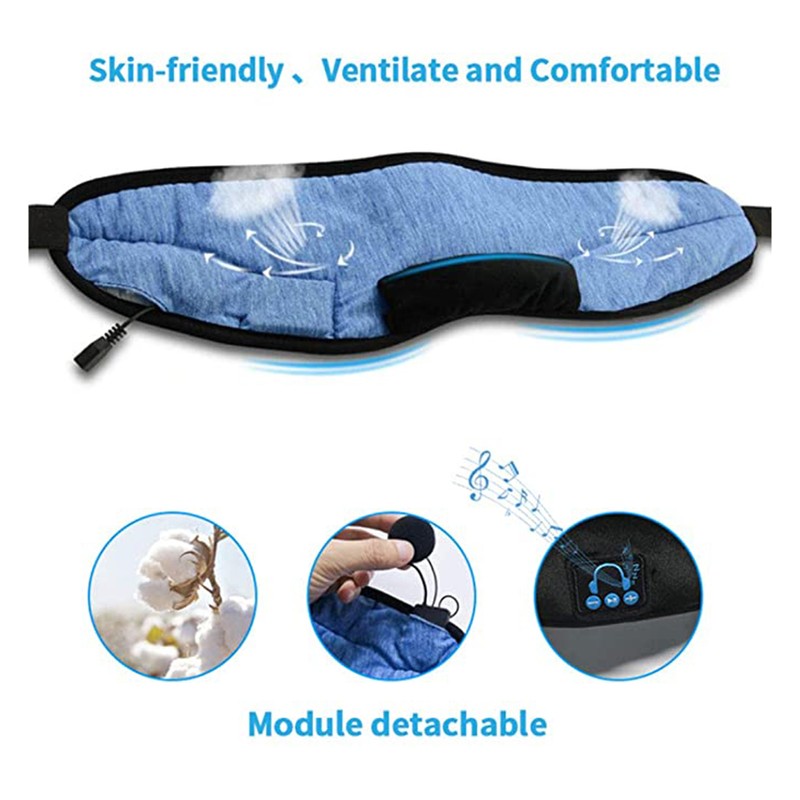 Bluetooth Sleep Headphones Eye Mask Wireless Bluetooth 5.0 Headphones Travel