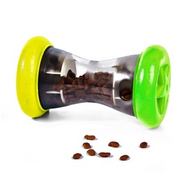 AUSCAT Dog Treat Dispensing Toy, Interactive Dog Puzzle Toys for Small and Medium Breeds, Slow Feeder, Dog Enrichment Toys to Keep Them Busy(Not for Aggressive Chewers), Yellow & Green