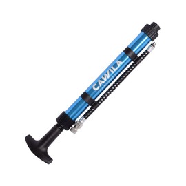 Cawila Pro Aluminium Ball Pump, High-Quality Double Action Hand Pump for Football, Handball, Volleyball, Rugby Ball and Many More, Blue, One Size