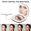 QUMOX Specchio Trucco Compatto Illuminato 5X Ingrandimento, Specchio da Viaggio
