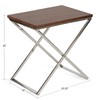 Kate and Laurel Laraway Folding Side Table, 20x14x20, Silver