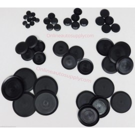 Online Auto Supply 90 Piece Flush Mount Black Hole Plug Assortment for Auto Body Sheet Metal