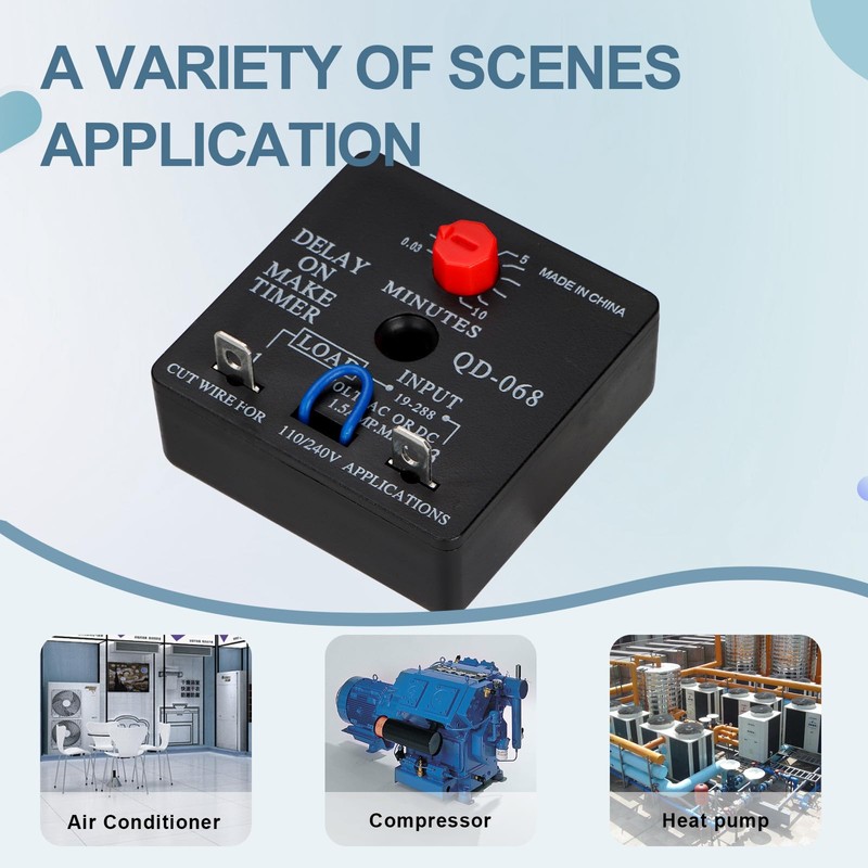 Weasch - Delay Timer, QD-068, 0.03 to 10 Minutes, Adjustable