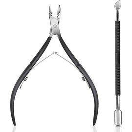 Pinzas para Cortar Cuticula, Cortador y Empujador de Cuticula, Cuidado y Belleza Personal para Manos y Pies, Cortador y Empujador de Cutícula, Herrami