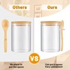Tessco 8 Set Glass Jars with Bamboo Lids and Spoons
