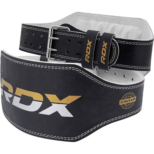 RDX Weight Lifting Belt for Fitness Gym Adjustable Leather Belt 6" Padded Lumbar Back Support Great for Bodybuilding, Powerlifting, Deadlifts Men Workout, Squats Exercise