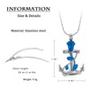 constantlife Anchor Pendant Urn Necklace for Ashes for Women Men