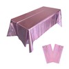 LabZhang 2 Pack Pink Iridescent Tablecloth Holographic Table Cloth Glitter