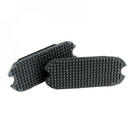 HORZE Stirrup Inserts with Rugged Grip (Set of 2) | Rubber Replacement Pads for Fillis Irons - Black - 4.25 in