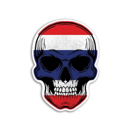 2 x 10cm Thailand Skull Stickers - Thai Asia Flag Travel Holiday Pirate Funny Kids Girls Boys Men Women Scrapbook Sticker #82083