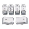 Trichtu Mount 6Pcs Chrome Hand Control Button Switch Cap For