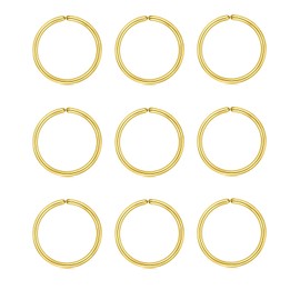 MODRSA Nose Rings Hoops Gold Hoop Nose Ring Nose Hoops Cartilage Hoop Earring Thin Cartilage Earring Hoop Helix Hoop Earring Small Hoop Earrings for Cartilage Tragus Hoop Earring Lip Hoop 22g 8mm