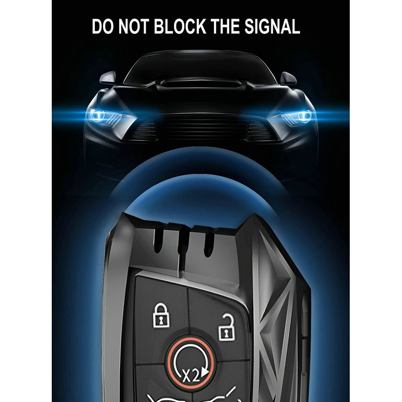 YONUFI for Corvette C8 Key Fob Cover Smart Key Case