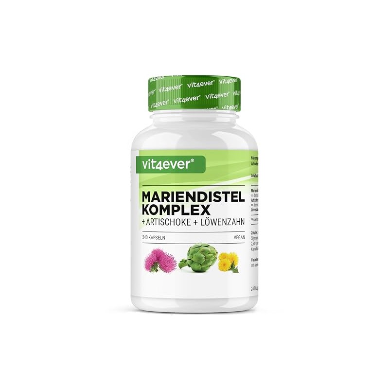 vit4ever Milk Thistle Artichoke Dandelion Complex - 365 Capsules |
