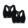 Everlast Womens Casual Sports Bra, COM D: Black, Black, Large