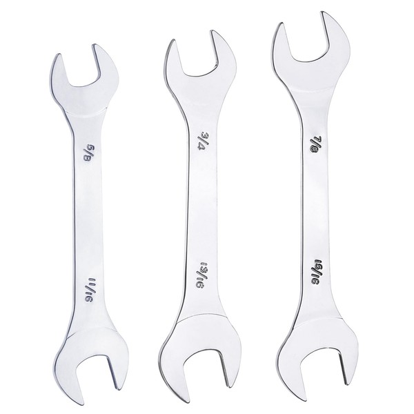 HARFINGTON 3pcs Double Open End Thin Wrench Set 5/8" 11/16"