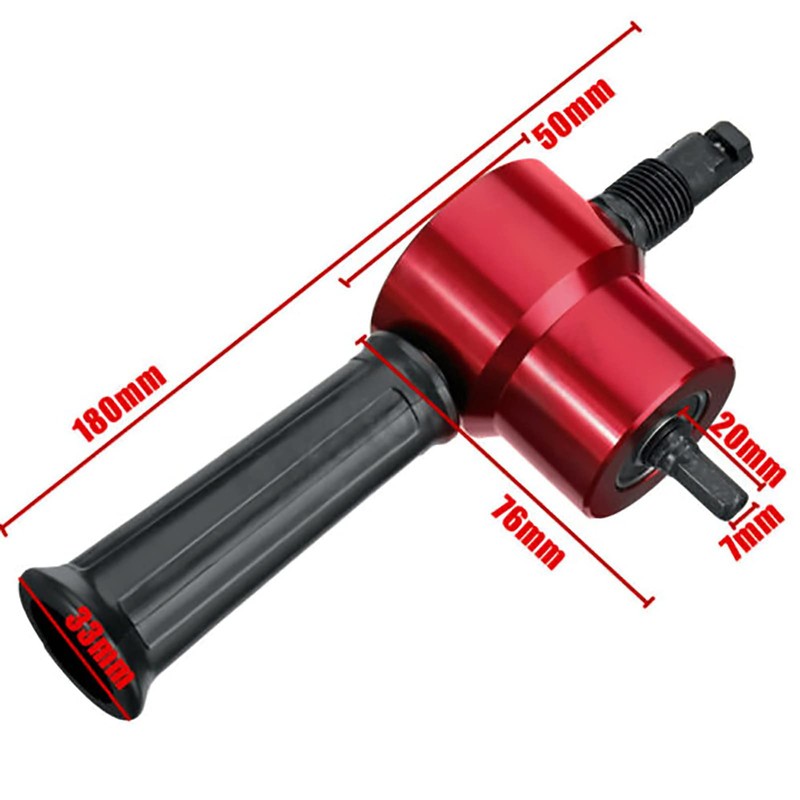Sheet Metal Nibbler Cutter Double-Headed Sheet Cutter Nibbler Drill Attachment