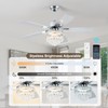 Esiovco Chandelier Ceiling Fans With Lights And Remote,42in Chandelier Fan
