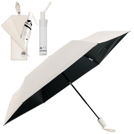 Seizuku Folding Umbrella, Parasol, Ultra Lightweight, 7.9 - 8.7 oz (203 g) - 7.9 oz (221 g), One-touch Automatic Opening/Closing with Safety Lock, Fully Blackout, UV Protection, 100% Sun or Rain,