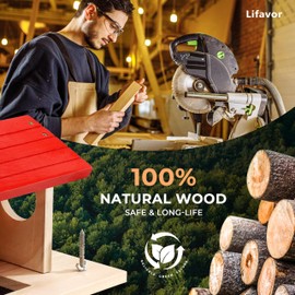 Lifavor Wood Squirrel Feeder House, Durable Squirrel Corn Holders for Outside with Roof, Large Squirrel Nuts Bar for Peanuts, Easy to Assemble and Fill, Patio Garden Decor (Large, Red Roof)