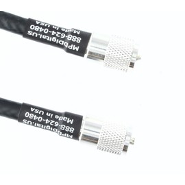 MPD Digital I LMR400 Ultraflex Times Microwave Coax Cable I Threaded on Soldered PL259 to PL259 UHF Connectors I Low Loss I CB Ham Radio, Hotspot WiFi, Radio Transmitters, Antenna I 2 FT