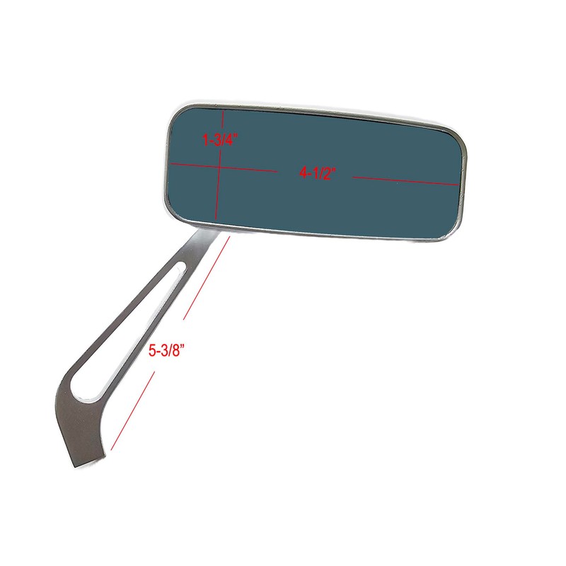 MotorToGo Custom Silver Small Side Rear View Mirrors for 2006