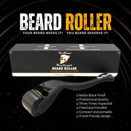 Red-Blooded Red-Blooded Bartwachstumsset – Bartroller + Bartöl + Bartbalsam – stimulieren Sie Bart und Haarwachstum Duft-Bartpflege-Geschenk für Männer – 0,5 mm Dermaroller für Haare, Bart Nachwachsen