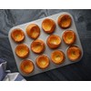 Wrenbury Toughened Yorkshire Pudding Baking Tray 12 Cup - Silver